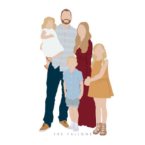 Custom Family Art | Custom family art, Family drawing, Family artwork