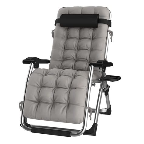 Buy DQCHAIR Sun Loungers, Outdoor Reclining Zero Gravity Chair with Cup Holder, Extra Wide ...