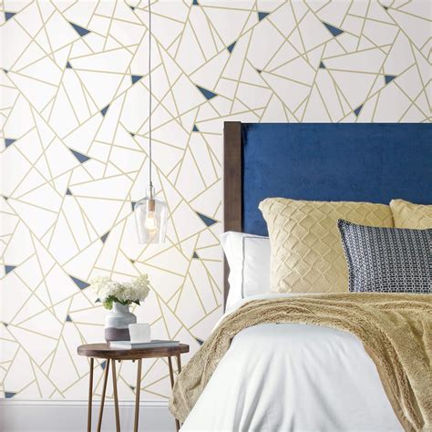 Fracture Geometric Peel and Stick Wallpaper - Gold – US Wall Decor