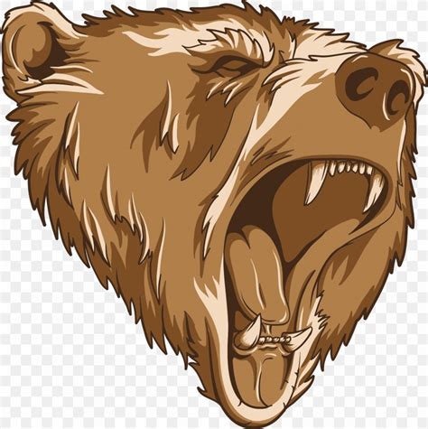 Grizzly Bear Growling Clip Art, PNG, 1768x1773px, Bear, Animal, Bear ...