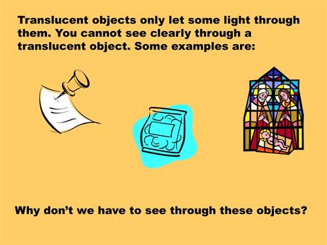 PPT - Transparent objects allow you to see clearly through them. Some examples are: PowerPoint ...