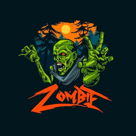 Premium Vector | Zombie artwork for tshirt design