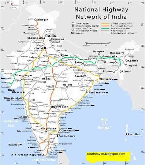 National Highway Network Of India | 2020 | India map, India world map ...