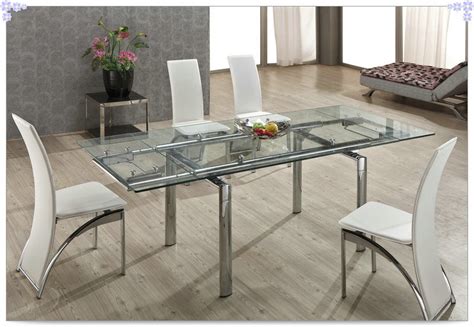 China Tempered Glass Extendable Dining Table (L808A) - China Extendable Dining Table, Dining Table