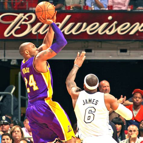 Kobe fadeaway on LeBron. : r/NBAimages