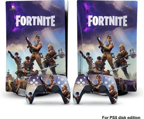 PS5 skin | print Fortnite| PS5 Disk| Playstation 5 sticker| 1 console en 2 controller... | bol.com