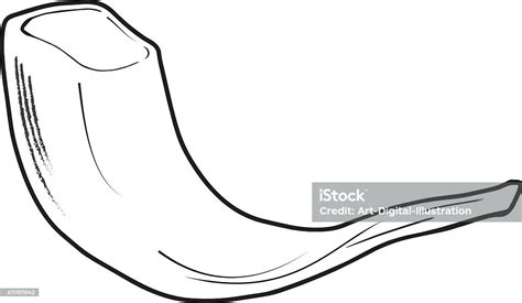 Shofar Horn stock vector art 611101042 | iStock