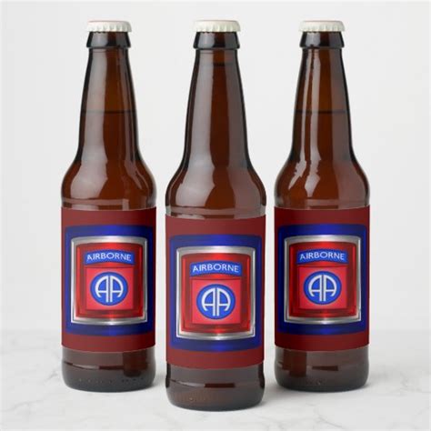 82nd Airborne Division Proud Veteran Beer Bottle Label | Zazzle.co.uk