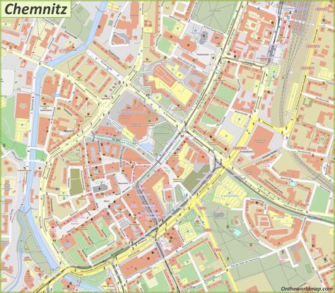 Chemnitz Karte - Landkarte