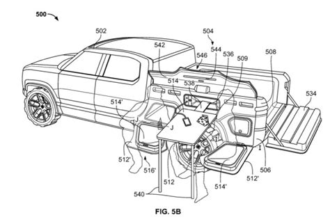 Rivian patents Ram Box-like bed storage system