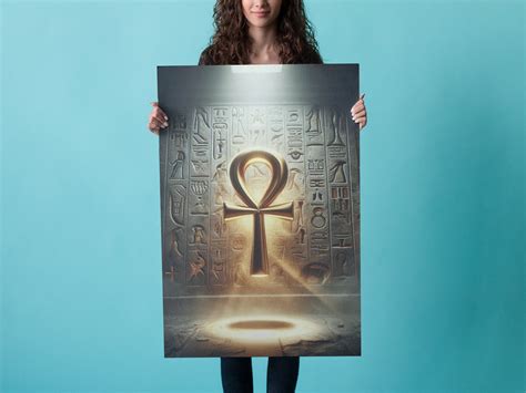 Ankh Wall Art Printable Art With the Ancient Egyptian Symbol Floating in the Air - Etsy