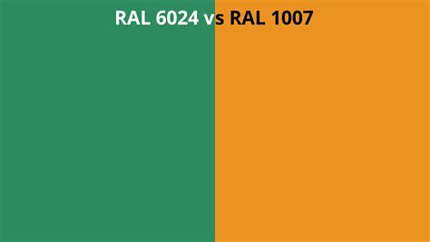 RAL 6024 vs 1007 | RAL colour chart UK