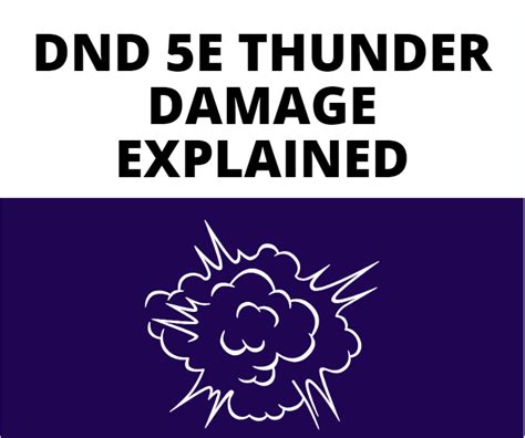 DnD 5e Thunder Damage Explained - The GM Says