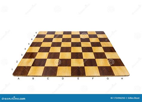 Empty Chess Board with Coordinates Isolated on White Stock Image - Image of competition, play ...