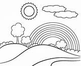 Cute Rainbow Coloring Page  Free Printable Pages For Kids sketch template