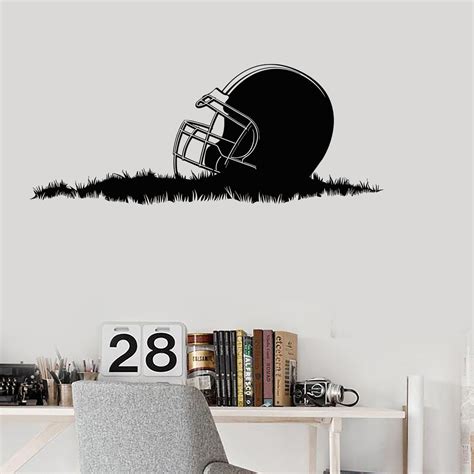 Vinyl Wall Decal American Football Helmet Sport Boys Room Mural Sticke ...