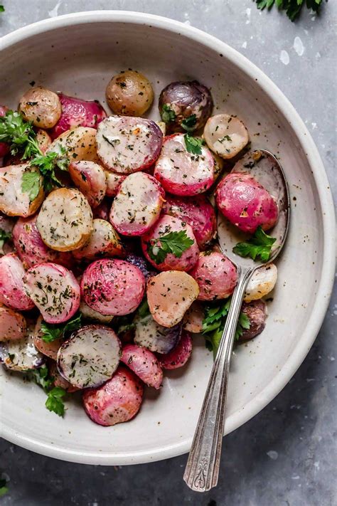 Garlic Roasted Radishes