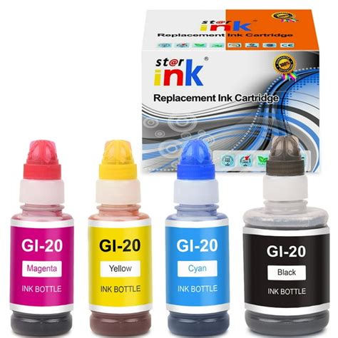 GI20 Ecotank Ink for Canon GI-20 GI20 Ink Bottle Refill for Canon PIXMA ...