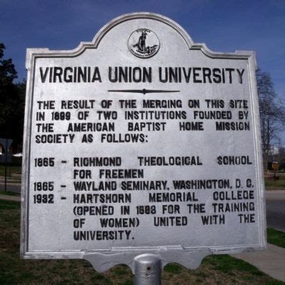 Virginia Union University Historical Marker