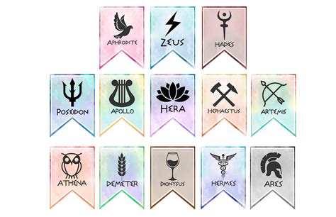 Greek Gods Symbols Banner/Percy Jackson inspired.Perfect - Etsy France