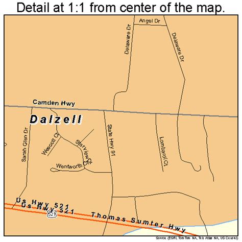 Dalzell South Carolina Street Map 4518430