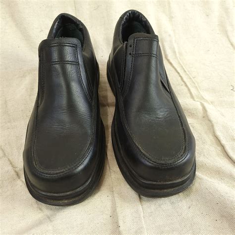 Red Wing Shoes Black Leather Steel Toe Slip On Work S… - Gem