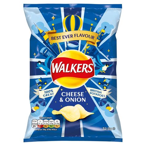 Walkers Cheese & Onion Crisps 32.5g | Wilko