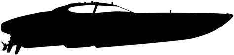 Speed Boat Silhouette | Free vector silhouettes