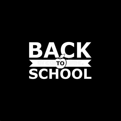 Back To School Logo, Back To School Icon on Dark Background Stock ...