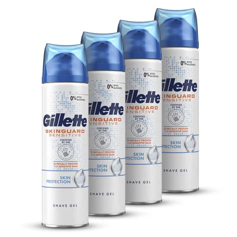 Gillette Skinguard Sensitive Shaving Gel 200ml (4 Pack - 6 Month ...