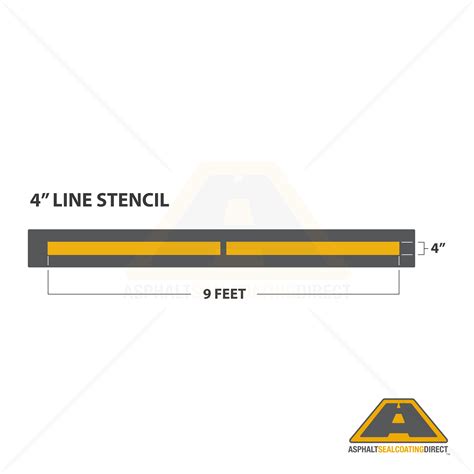 Line Parking Lot Paint Stencil 1/8in Poly Lifetime Warranty For Sale | Asphalt Sealcoating Direct