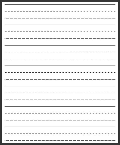 a blank lined paper with lines in the middle and one line at the bottom ...