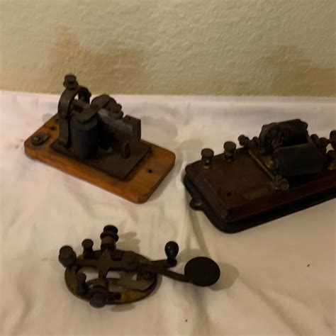 Lot #110-Antique Morse Code Telegraph Key Collection + Two Rare Telegraphy Devices - SunnyCal ...