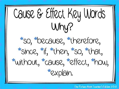 The Importance of Cause and Effect | The Picture Book Teacher's Edition