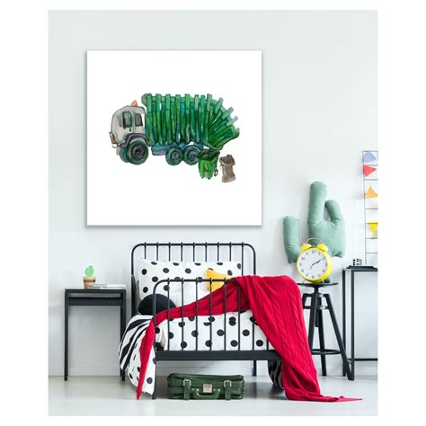 Kid’s Room Car Art Collection: Garbage Truck (Poster Print) – RachelSamArt