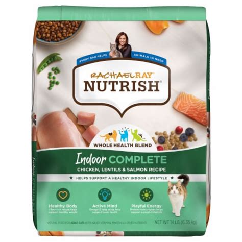 Rachael Ray® Nutrish® Indoor Complete Chicken with Lentils & Salmon Recipe Dry Cat Food, 14 lb ...