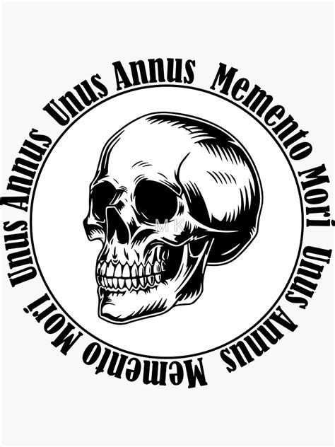 "Unus Annus Memento Mori" Sticker for Sale by Mandy-Kuijper | Redbubble