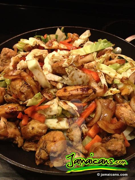 This Jamaican Chinese Style Stir-Fried Chicken with Bok Choy recipe ...