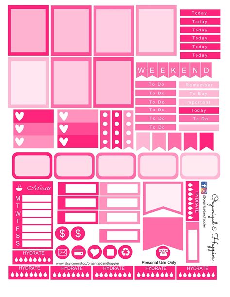 Free Planner Printables Stickers