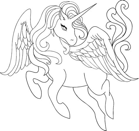 Coloring Page Unicorn With Wings Free Hearts With Wings Coloring | The ...