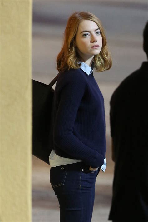 Emma Stone – 'La La Land' Set Photos in Pasadena, October 2015