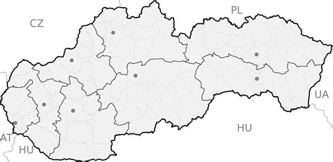 Slowakei Regionen Karte