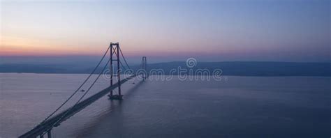 1915 Canakkale Bridge Aerial View in Canakkale, Turkey. Stock Image - Image of koprusu, opened ...