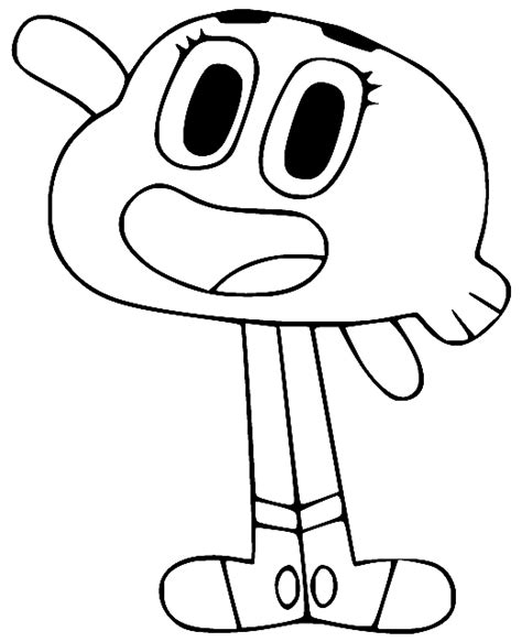 The Amazing World of Gumball Coloring Pages Printable for Free Download