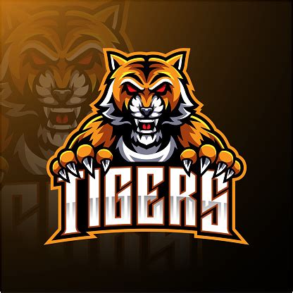 Tiger Face Mascot Logo Design Stock Illustration - Download Image Now - iStock