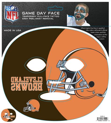 Cleveland Browns-Full Face Tattoo – The GameFace Company