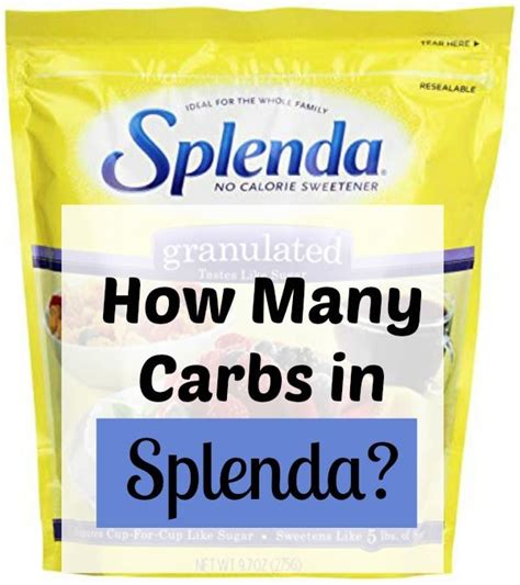 How Many Carbs In Splenda? - Remake My Plate | Splenda recipes, Splenda desserts, Splenda