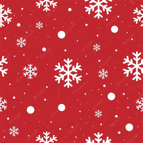 Premium Vector | Seamless pattern with snowflakes in red and white colors. new year and ...