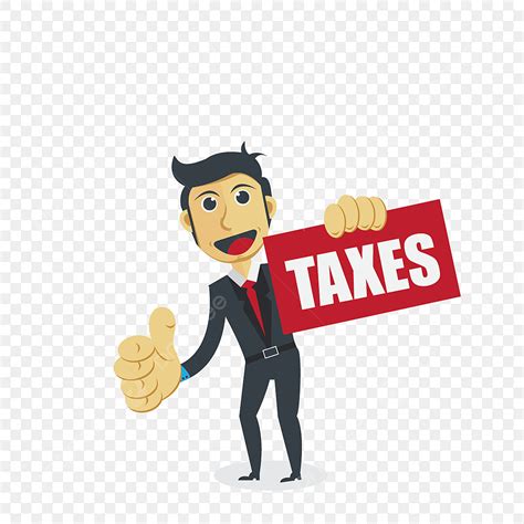 Tax Cartoon Clipart Hd PNG, Cartoon Businessman Illustration With Taxes Concept, Money, Tax ...