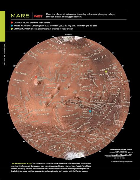 High Resolution Mars Map - World Map